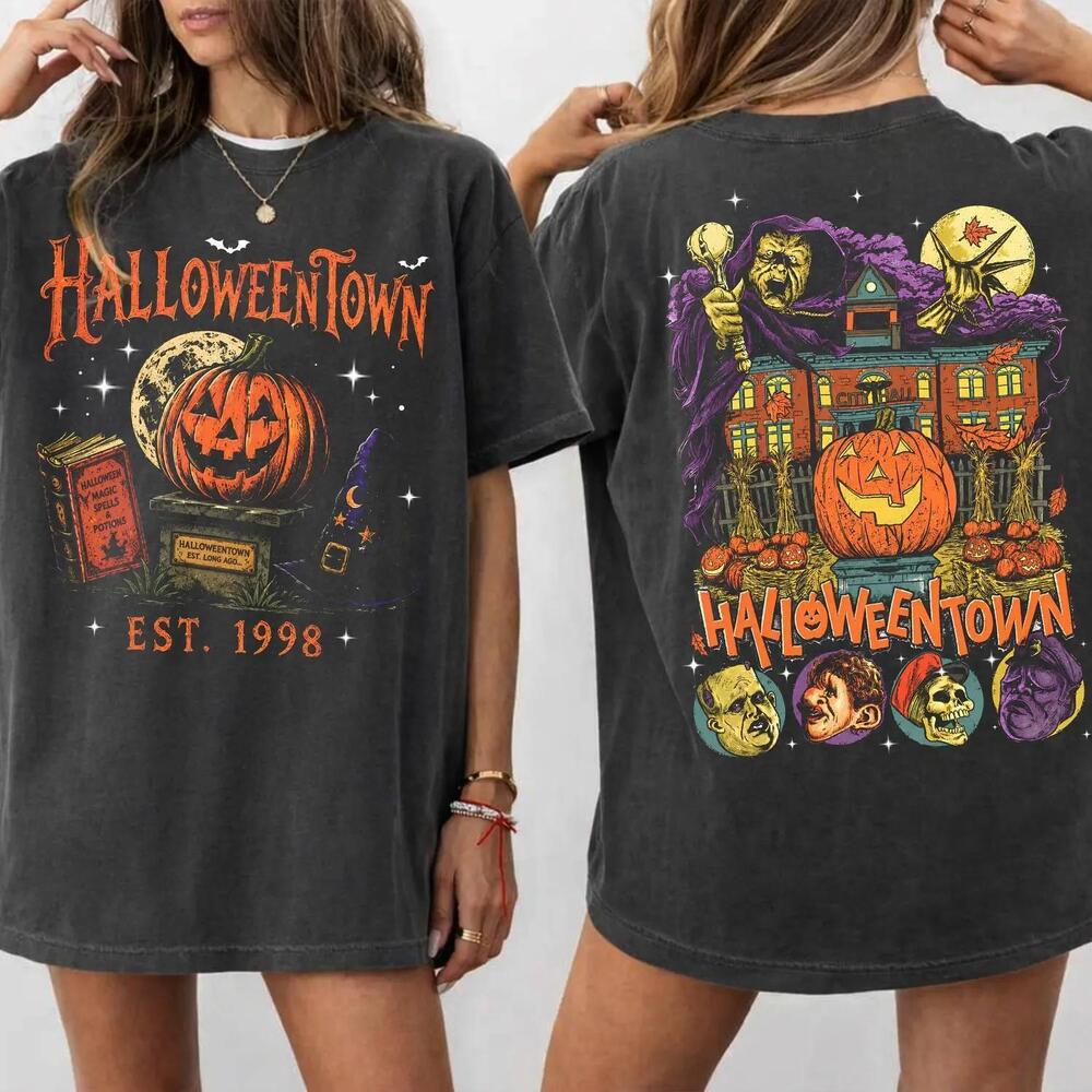 Halloweentown Est 1998 Halloween Town Spooky Pumpkin T Shirt